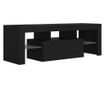 TV ormarić s LED svjetlima crni 120 x 35 x 40 cm