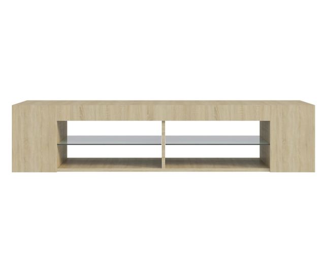 TV ormarić s LED svjetlima boja hrasta sonome 135 x 39 x 30 cm