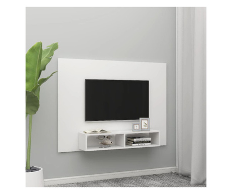 fehér fali forgácslap TV-szekrény 135 x 23,5 x 90 cm