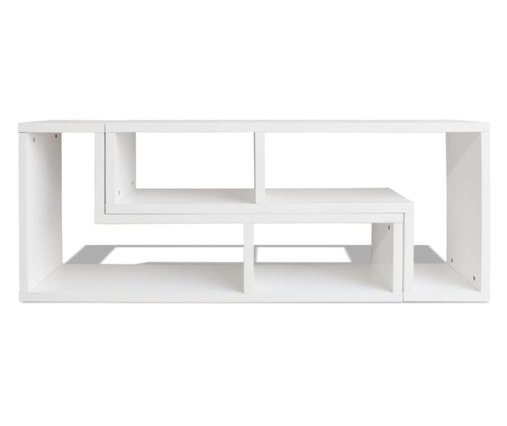 VidaXL Dvostruki TV kabinet L-oblik bijeli - 5