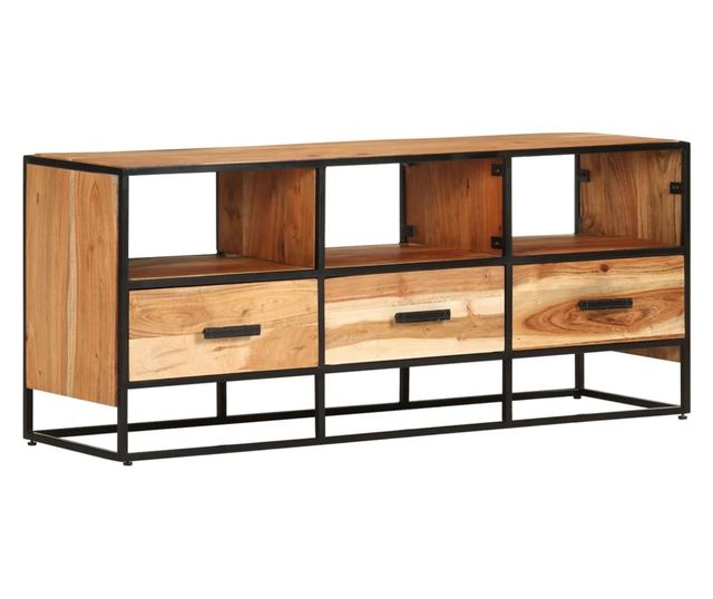 tömör akácfa TV-szekrény 110 x 30 x 45 cm
