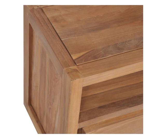 TV komoda, 120 x 30 x 40 cm, tikovina s prirodnim završetkom