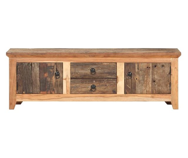 TV komoda, 120 x 30 x 40 cm, masivno drvo akacije/reciklirano drvo