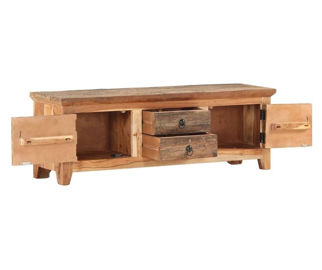TV komoda, 120 x 30 x 40 cm, masivno drvo akacije/reciklirano drvo