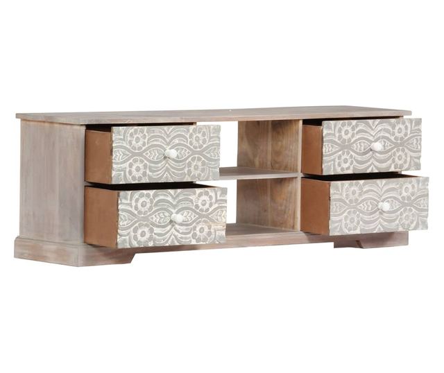 Comodă TV, 120 x 30 x 40 cm, lemn masiv de acacia