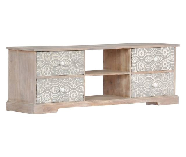 Comodă TV, 120 x 30 x 40 cm, lemn masiv de acacia