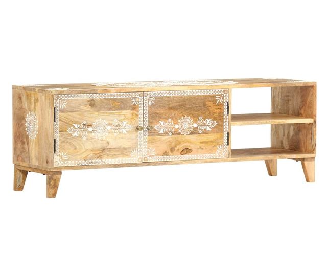 Comodă TV, 120 x 30 x 40 cm, lemn masiv de mango