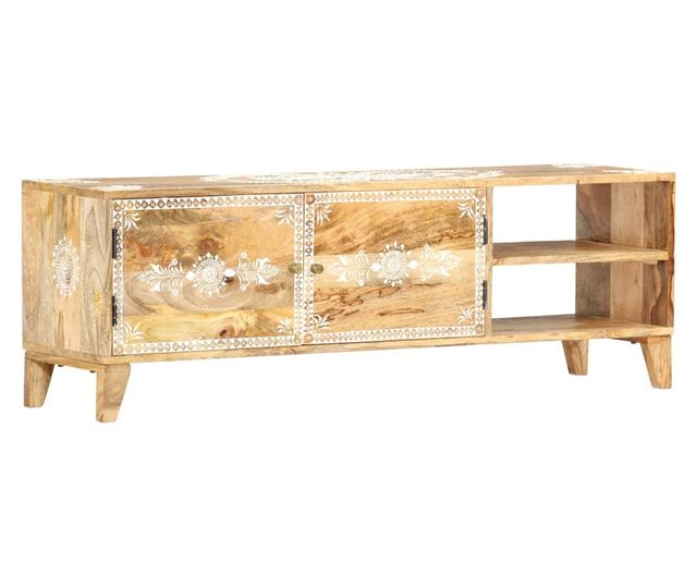 Comodă TV, 120 x 30 x 40 cm, lemn masiv de mango