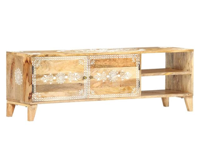 Comodă TV, 120 x 30 x 40 cm, lemn masiv de mango