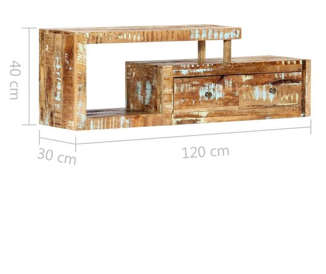 TV komoda, 120 x 30 x 40 cm, reciklirano masivno drvo