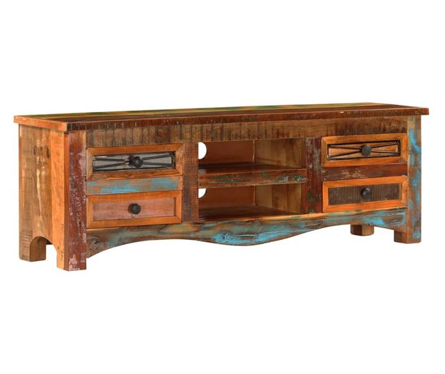 TV komoda, 120 x 30 x 40 cm, reciklirano masivno drvo