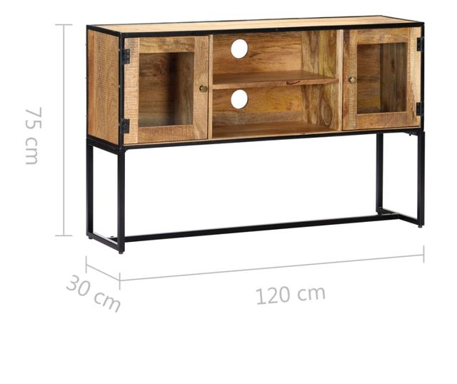 TV komoda, 120 x 30 x 75 cm, reciklirano masivno drvo