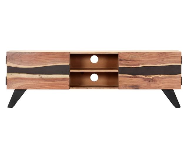 TV komoda, 140x30x45 cm, masivno drvo akacije