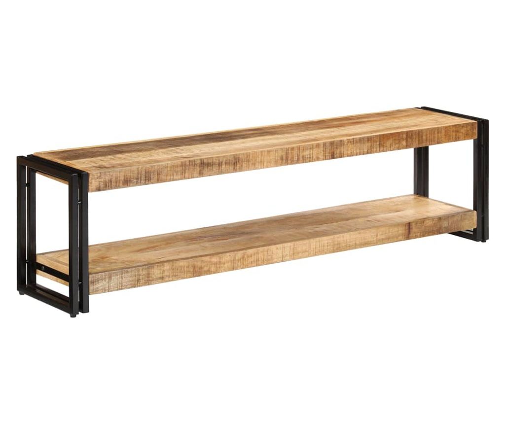 TV komoda, 150 x 30 x 40 cm, masivno drvo manga - 9