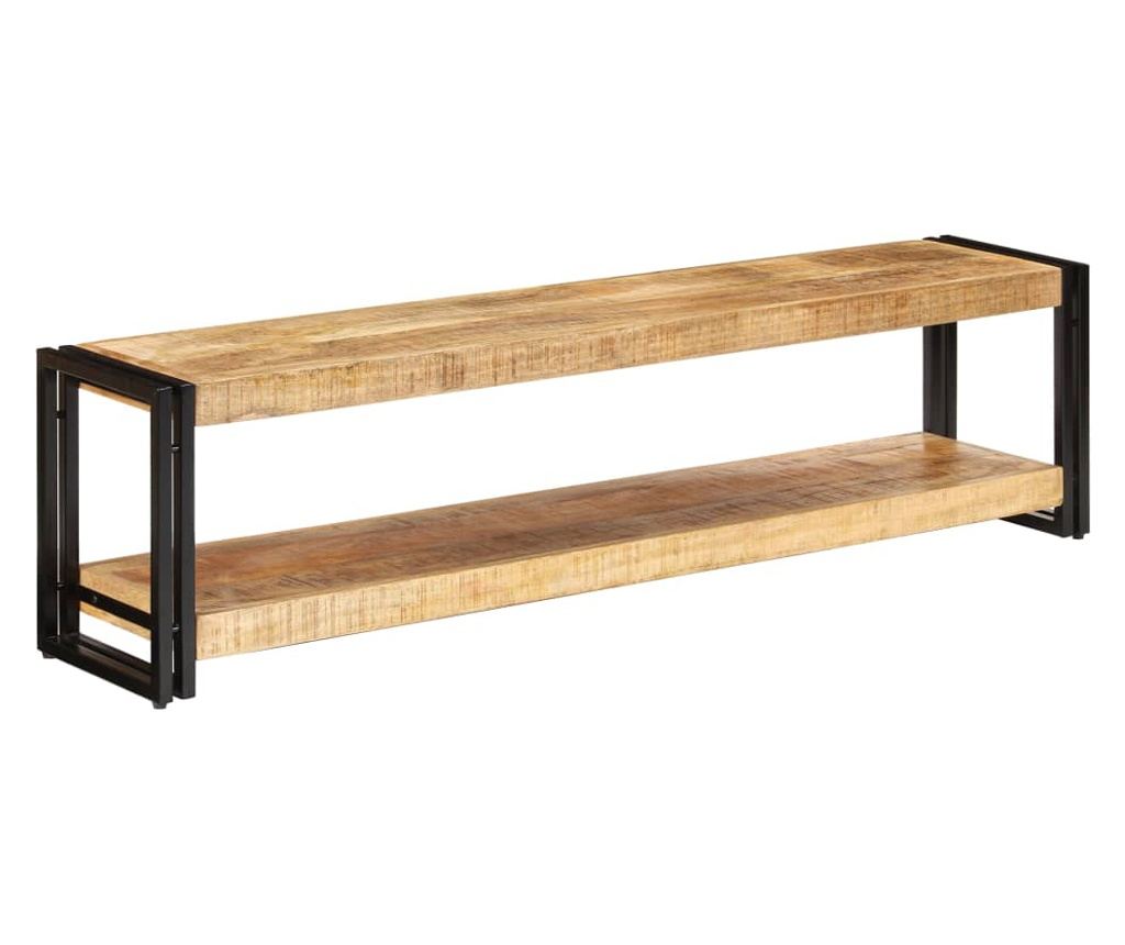 TV komoda, 150 x 30 x 40 cm, masivno drvo manga - 11