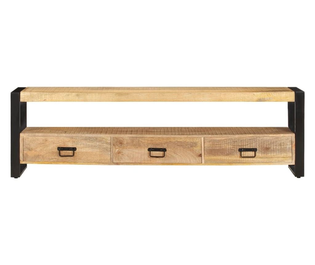 TV komoda, 150x30x45 cm, masivno drvo manga - 2