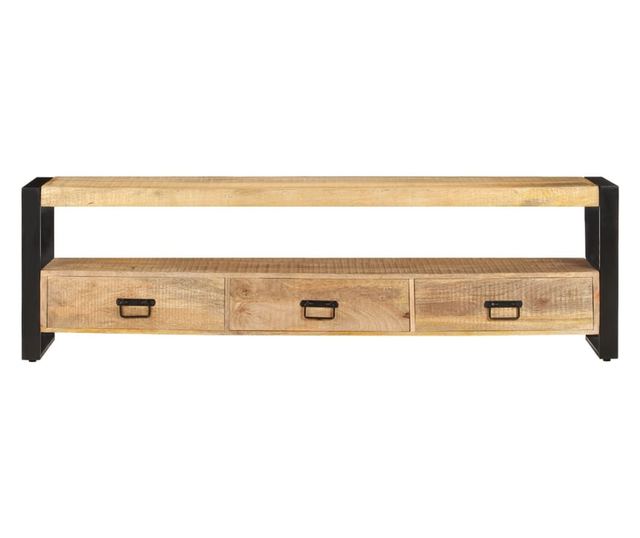 TV komoda, 150x30x45 cm, masivno drvo manga