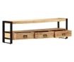 TV komoda, 150x30x45 cm, masivno drvo manga