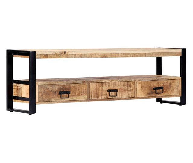 TV komoda, 150x30x45 cm, masivno drvo manga