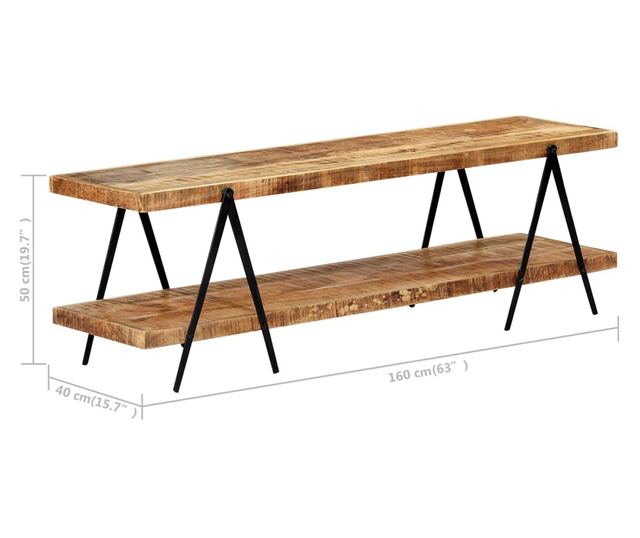 TV komoda, 160x40x50 cm, masivno drvo manga