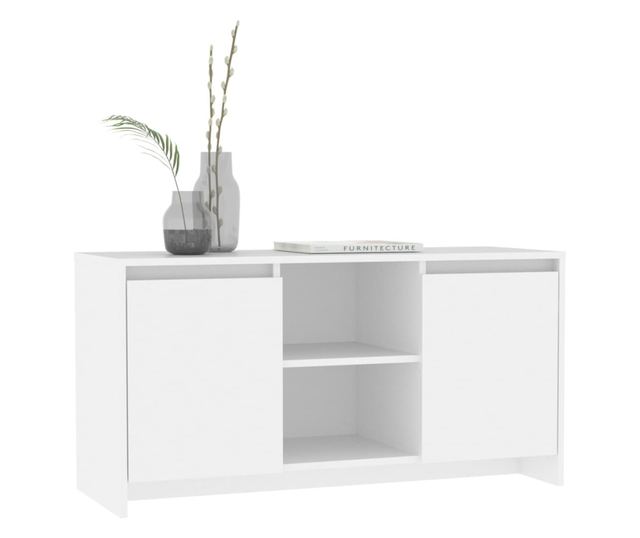 TV ormarić bijeli 102 x 37,5 x 52,5 cm od iverice