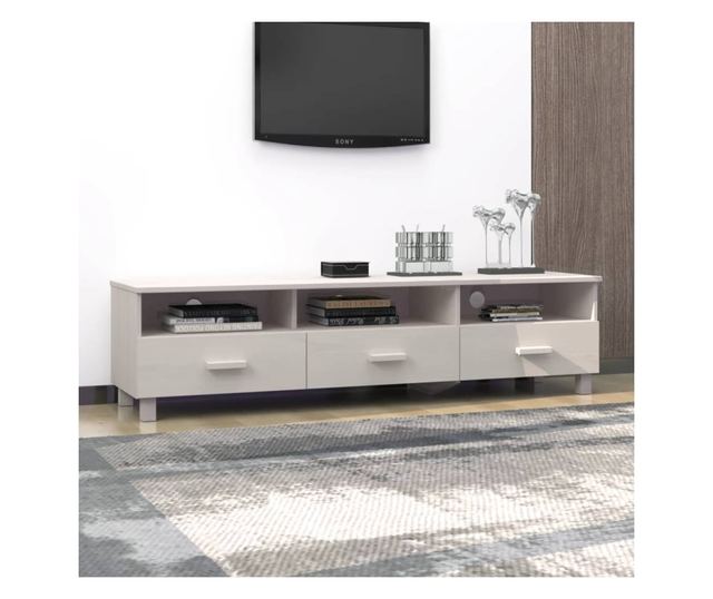 TV ormarić HAMAR bijeli 158 x 40 x 40 cm od masivne borovine