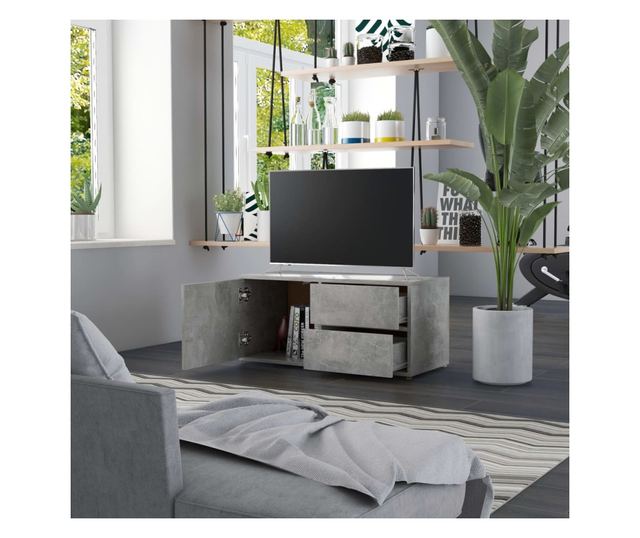 TV ormarić siva boja betona 80 x 34 x 36 cm od iverice
