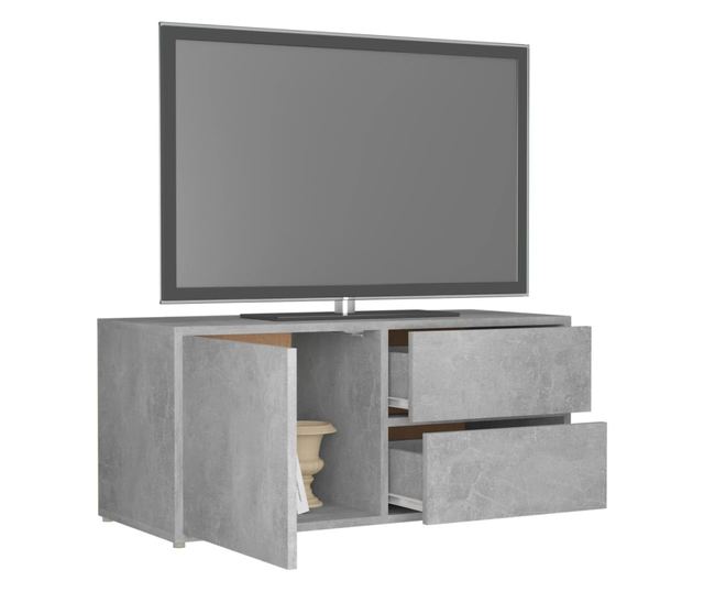 TV ormarić siva boja betona 80 x 34 x 36 cm od iverice
