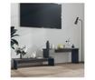 TV ormarić visoki sjaj sivi 180 x 30 x 43 cm od iverice