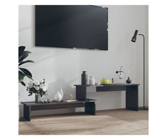TV ormarić visoki sjaj sivi 180 x 30 x 43 cm od iverice