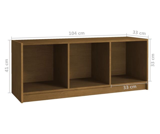 TV ormarić smeđa boja meda 104 x 33 x 41 cm od masivne borovine