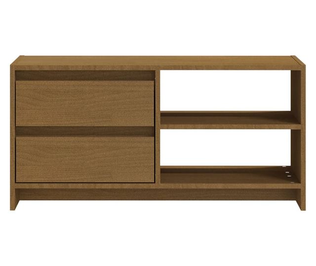 TV ormarić smeđa boja meda 80 x 31 x 39 cm od masivne borovine