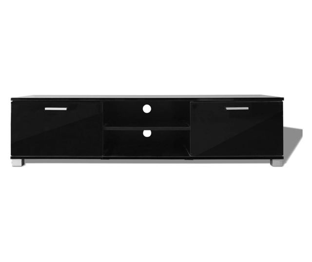 TV Ormarić visoki sjaj crni 140 x 40,3 x 34,7 cm