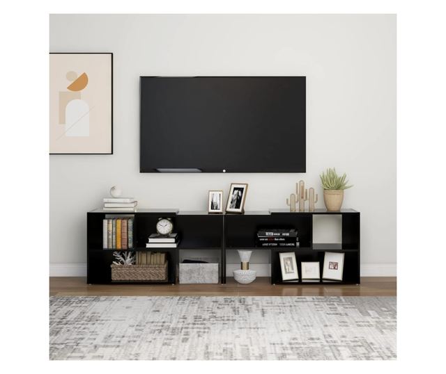 TV ormarić crni 149 x 30 x 52 cm od iverice