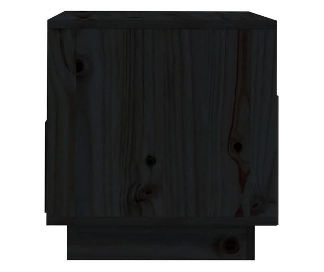 TV ormarić crni 60 x 35 x 37 cm od masivne borovine