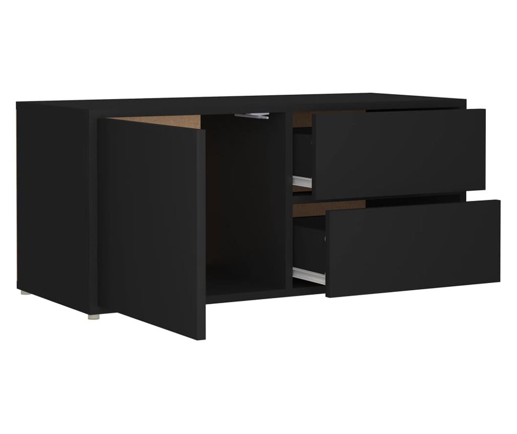 TV ormarić crni 80 x 34 x 36 cm od iverice - 10