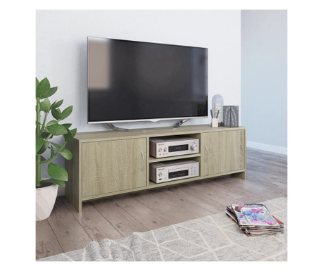 sonoma tölgy színű forgácslap TV-szekrény 120 x 30 x 37,5 cm