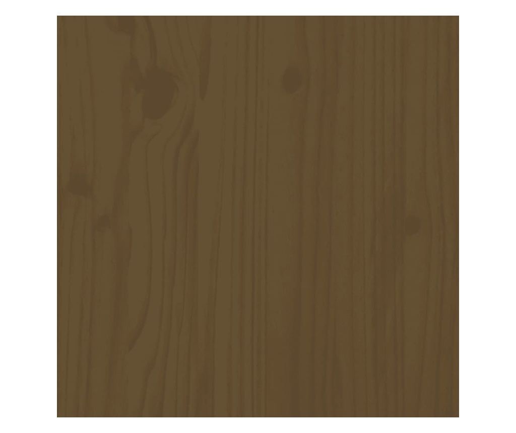 Pisarna s omaricami, medena rjava, 135x50x75 cm, masivna borovina - 9