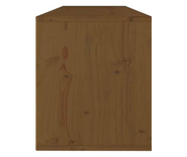 mézbarna tömör fenyőfa faliszekrény 100 x 30 x 35 cm