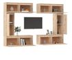 Komode za TV, 6 kom., masivno drvo bora