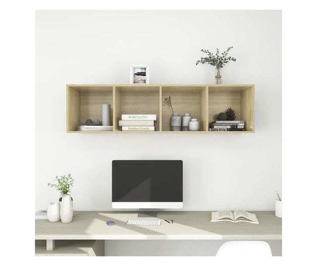 Zidni TV ormarić boja hrasta sonome 37x37x142,5 cm od iverice