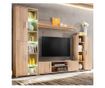 Zidna TV komoda s LED svjetlima Sonoma hrast