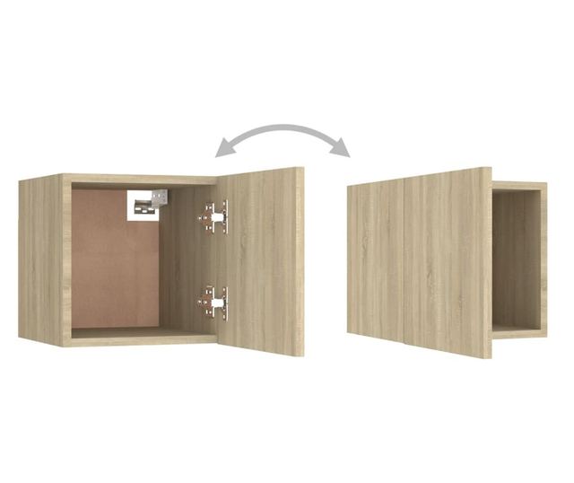 Set TV ormara, 3 dijela, sonoma hrast, iverica