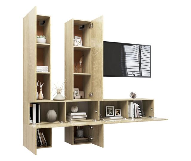 Set TV ormarića, 6 komada, sonoma hrast, iverica