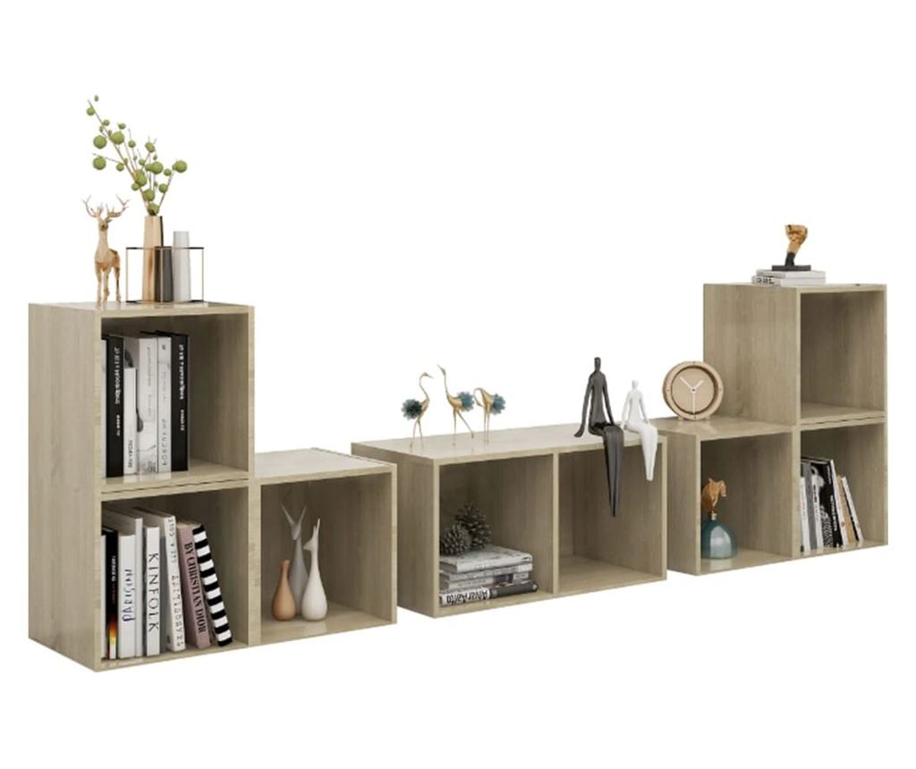 Set TV ormarića, 6 komada, sonoma hrast, iverica - 3