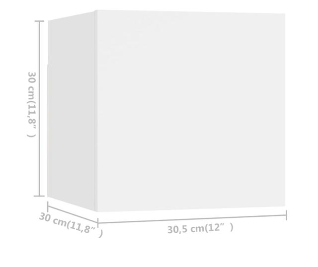 Set TV ormari, 5 komada, bijela, PAL