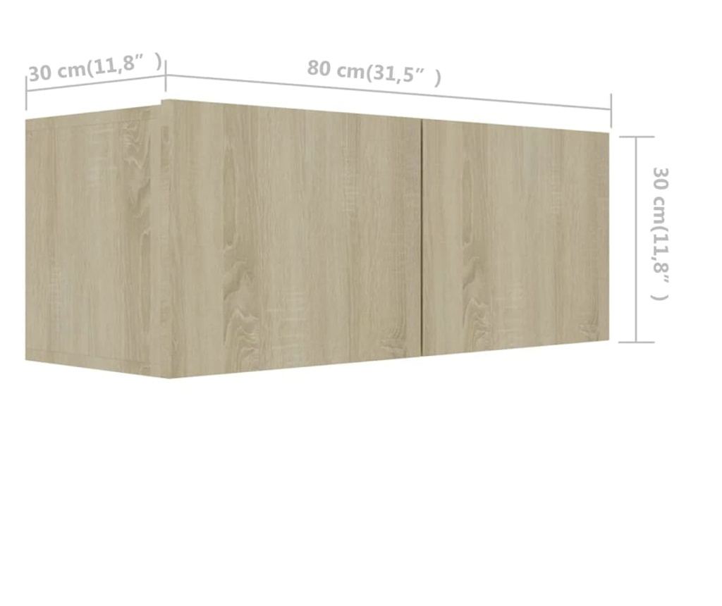 Set TV ormarića, 6 komada, sonoma hrast, iverica - 7