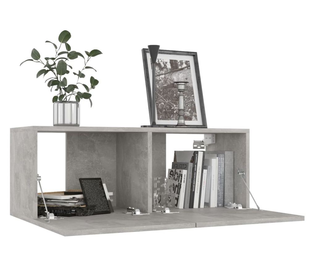 TV Ormarić Set, 7 Komada, Betonsko Siva, Iverica - 4