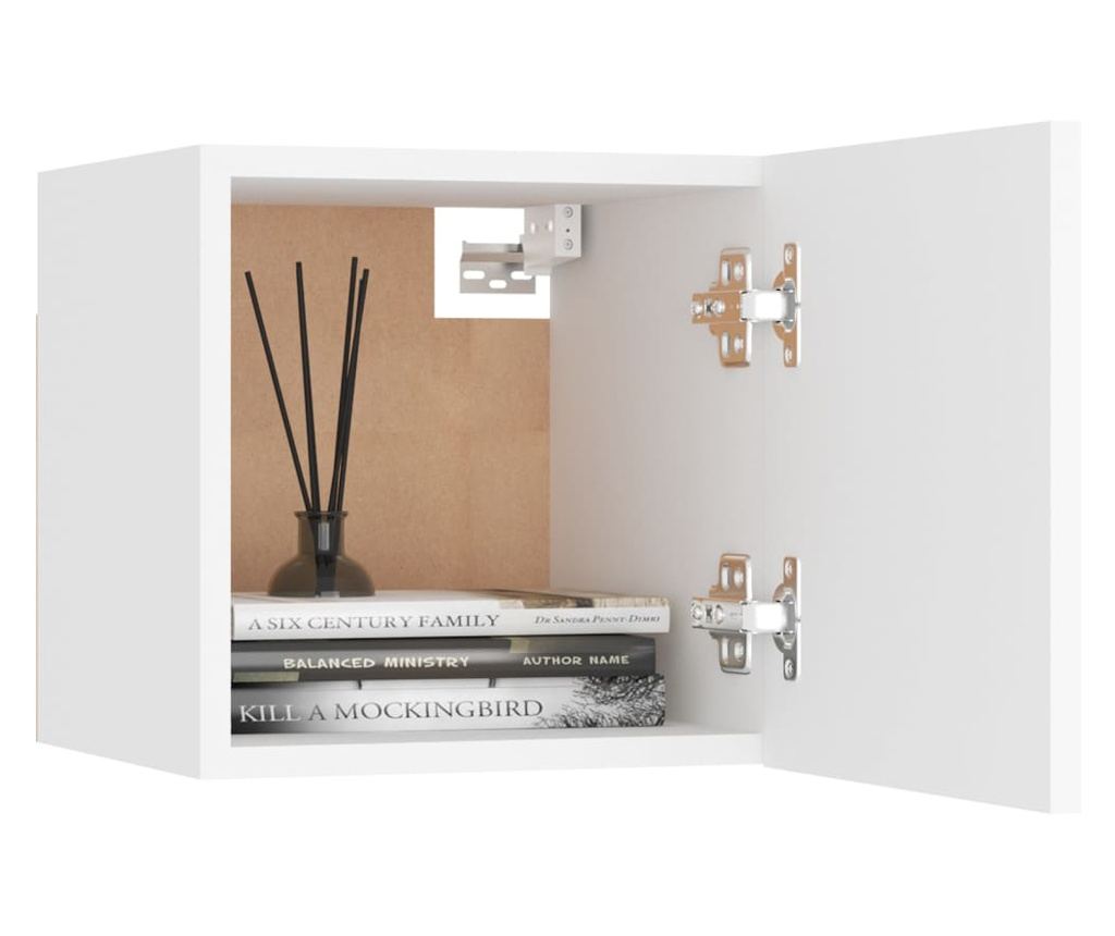 Set TV ormarića, 8 komada, bijeli, iverica - 5