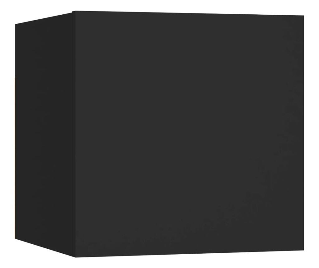 TV Ormarić Set, 4 Komada, Crni, Iverica - 4